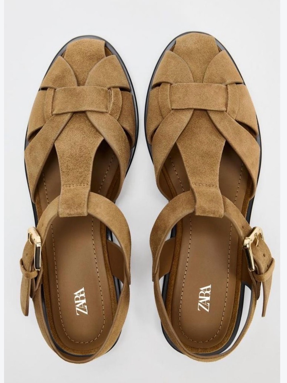 ✨Like New!✨ZARA Tan Suede Fisherman Sandals - Women's